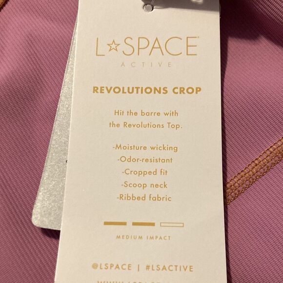 L Space Revolutions Ribbed Colorblock Crop Top Size Medium New NWT - Picture 8 of 11